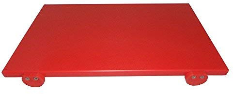 Tagliere in polietilene professionale rosso 50x30x2 con fermi