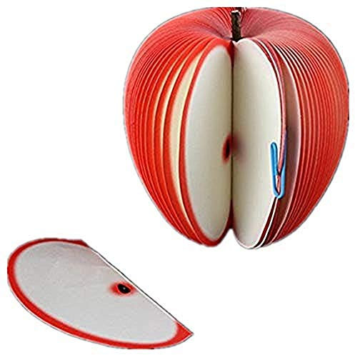 Notizblock, Apfelmotiv, Rot