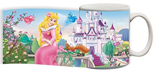 My Cust Tazza Il Tuo Nome Aggiunto alla Principessa Aurora Bella addormentata Cartoni Personalizzata con Nome ECC