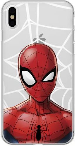 ERT GROUP Original Marvel Spider-Man TPU Case for iPhone X, iPhone XS, Liquid Silicone Cover, Flexible and Slim, Protective for Screen, Shockproof and Anti-Scratch Phone Case