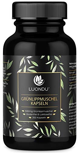 Grünlippmuschel Kapseln hochdosiert: 1500mg Grünlippmuschel Pulver aus Neuseeland pro Tagesdosis - 300 Kapseln I Ohne jegliche Zusatzstoffe + Glycosaminoglykane