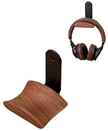 Headset Halterung,Kopfhörer Halterung,Kopfhörer Ständer,Kopfhörer Wandhalterung Kopfhörerhalter für Audio-,Studio- und PC-Gaming-Kopfhörer(Nussbaum)