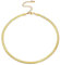 FOCALOOK Damen Collier 18k vergoldet Choker Kette 5mm/46+9cm Schlangenkette Kurze Halskette verstellbare Flache Gliederkette für Mädchen Frauen Modeschmuck Accessoire für Party