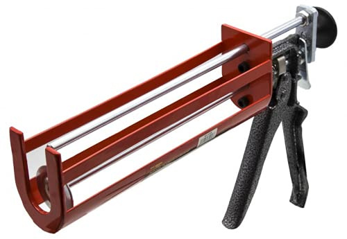 Pistola aplicadora de silicona, valido para la extrusión de cualquier producto de cartucho, especialmente masilla de poliuretano y cementos de alta resistencia. 310ml