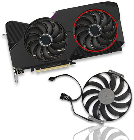 Dotodo 95mm T129215SU 12V 0.50A RTX 3070 RTX 3060 Ti Replace Cooler Fan for ASUS RTX 3070 3060 Ti DUAL OC Graphic Card Cooler Fan (FAN-B)