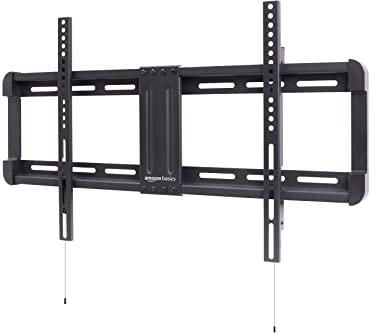 Amazon Basics Supporto da parete per TV a basso profilo con livellamento orizzontale dopo l'installazione, per da 32 pollici a 86 pollici, 81.2 - 218 cm, Nero