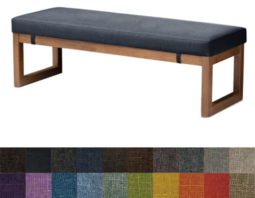 Kimgull Bankauflage Sitzkissen Bank Bankkissen Sitzauflage Sitzpolster Sitzbank Auflage Polster fur Banke Kissen Kissenauflage for Küchenbank Gardenbank Essbank (120X40X5CM Dunkelgraublau)