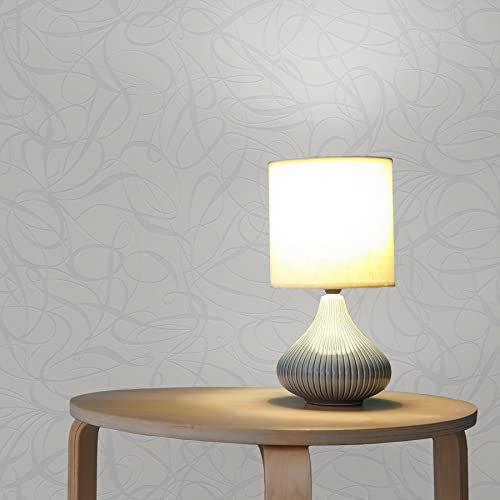 TADESSI Tapete Grafik Meo M1-No.1963 | Vliestapete | Weiß | Geometrisch | Struktur