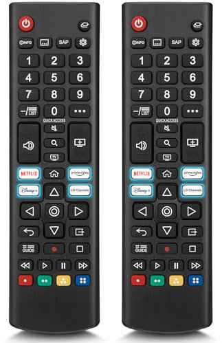 Confezione da 2) Telecomando 2022, per telecomando LG-TV, compatibile per LG UHD OLED QNED NanoCell 4K 8K Smart TV con pulsante Netflix, Prime Video, Disney, LG