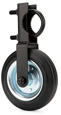 SANKINS Gate Helper Wheel for Supporting Metal Swing Gates with 1-5/8 Thru 2 Gate Frames, 6 Gate Support Wheel Prevent Gate from Dragging for Chain Link Fence, Black