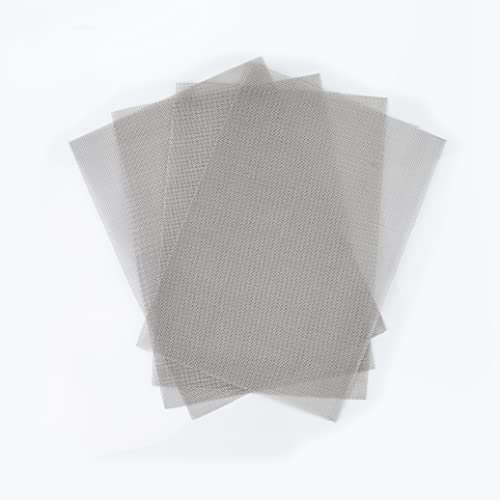 4Pcs A4 Stainless Steel Woven Wire Mesh Panels Metal Insect Mesh Sheet Pest Control Drain Cover Mesh Rodent Wire Mesh for for Home, Kitchen, Garden (210 X 300Mm)