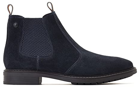 Base London Mens Nelson Suede Brown Suede Chelsea Boots