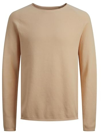 JACK & JONES Male Knitted Jumper Structure, Apricot Ice, M
