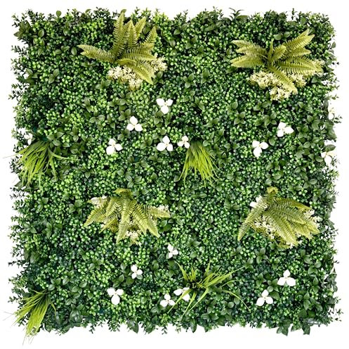 Artificial Plant Flower Living Wall Panels Realistic Indoor/Outdoor Garden 1m x 1m Home, Office, Cafe, Shop, Salon, Wedding (Cliff Side)