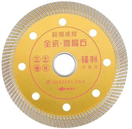 sourcing map Diamond Blade, 4 105mm Diamond Saw Blades Diamond Cutting Wheel with 20mm Arbor for rotary tool for Tile Concrete, Masonry, Brick, Marble and Other Stone, Yellow