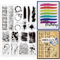 GLOBLELAND Flecken Hintergrund Klare Stempel Für DIY Scrapbooking Malpinsel Silikonstempel Siegel 21x14.8 cm Transparente Stempel Für Kartenherstellung Fotoalbum Dekoration