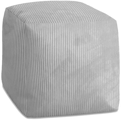 DreamRoots Pouf Hocker 60x60x60cm - Couch Hocker mit Sitzsack - Fußhocker für Sessel & Sofa