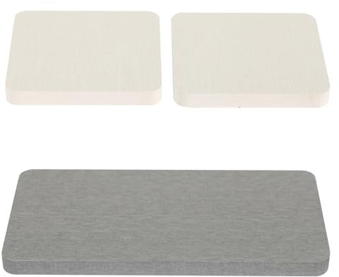 Lot de 3 Dessous de Verre en Diatomite Absorbant l'Eau - Plateau en Pierre pour Évier et Porte-Savon en Terre de Diatomée - pour Cuisine et Salle de Bain