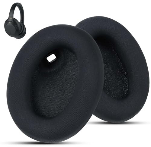 Wzsipod Ersatz-Ohrpolster aus Stoff für Sony WH-1000XM4 kabellose Kopfhörer, Sony Xm4 Kopfhörer, Schalldämmendes Ohrpolster mit weicheres Leder und Schalldämmung