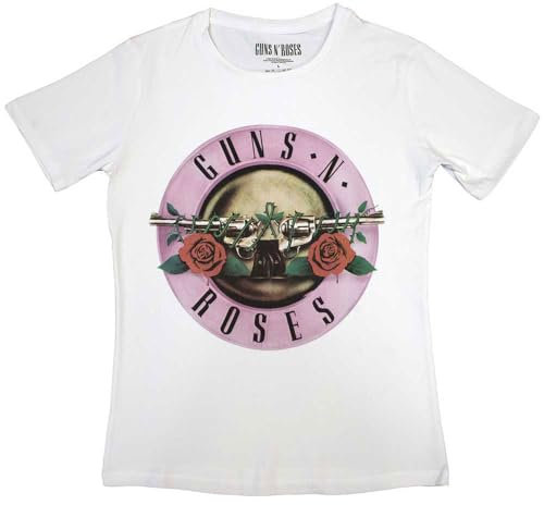 Guns N' Roses Classic Logo Femme Skinny Fit T Shirt Size L