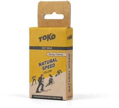TOKO Natural Performance Wax - Heißwachs für Ski & Snowboard - Biologisch abbaubar PFC-frei Schweizer Technologie - 40 Gramm Gelb - Racing & Training