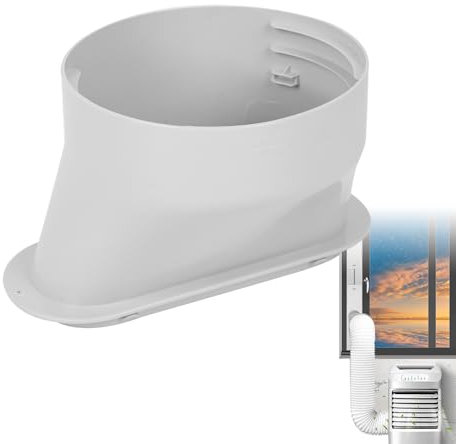 Btstil Placa de sellado de ventanas para climatizadores móviles, kit de deslizamiento de ventana ajustable, placa para manguera de salida de aire con diámetro 13/15 cm, para ventanas correderas