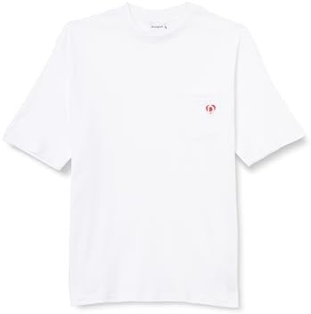 Desigual Men's Knit Short Sleeve T-Shirt, White, Collar Size: 17.5