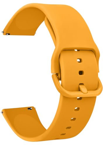 Tobfit Ersatz Uhrenarmbänder Silikon 22mm,Uhrenarmband mit Schnellverschluss Ersatzbänder Watch Straps,Uhren Zubehör Uhrenarmbänder Watch Band für Damen Herren(22mm,Kurkuma)