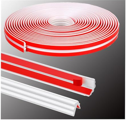 WZERHO Zierleisten Selbstklebend Weiß Wandleisten Selbstklebend Eckleiste Selbstklebend Flexible Zierleiste Selbstklebend Viertelstab,für Tischkante,Türrahmen,Wand,Fußleiste 3mx2cm