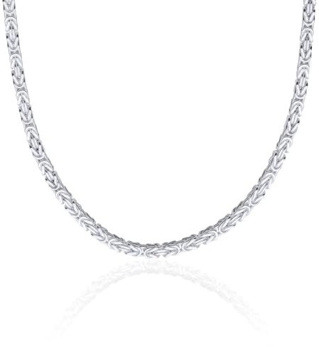 JEWLIX 4,2 mm Königskette in Vierkant-Form aus Sterlingsilber von Unique