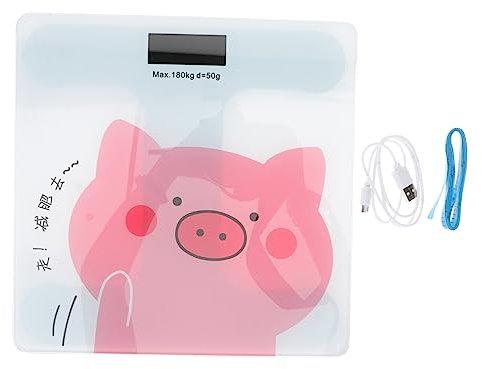 KOMBIUDA Digitalwaage Für Erwachsene Haushaltswaage Mit Automatischem Start Aufladbarer Akku Gehärtetes Glas Präzise Messung