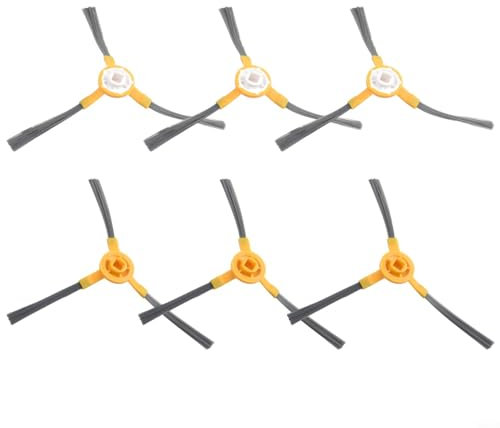 Babominimer Juego de 6 cepillos laterales de repuesto, juego de cepillos laterales, para robot Netbot S15, accesorio de piezas de aspiradora, mantenimiento óptimo