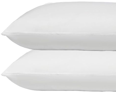 WANSHA HOME Pillows 2 Pack Hotel Quality Bed Pillows - Luxury Firm Support Pillows Side Sleeper Comfort for Neck & Shoulder Discomfort - Anti Allergy Hypoallergenic Standard Uk Size (50cm x 75cm)