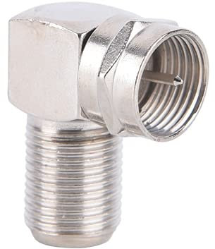 90 Degree Tv Aerial Antenna Plug Connector Right Angle Adapter Plug To Socket Coaxial Cable F Type Male To Female Nice Design