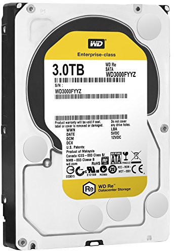 WD Western Digital RE 3TB Interne Festplatte WD3000FYYZ 3,5 Zoll HDD SATA 6Gb/s R/V Sensor 7200RPM 64MB Cache (Ricondizionato)