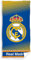 Real Madrid Toalla de Playa Oficial, 70 x 140 cm, Azul con Logo del Club