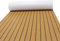 autozen Eva Foam Boat, 240 * 90cm Self-Adhesive Boat Flooring Non-Slip Marine Carpet for Ship Decks, Yachts, Motorboats, Surfboards, Swimming Pools,Light brown with black seam lines