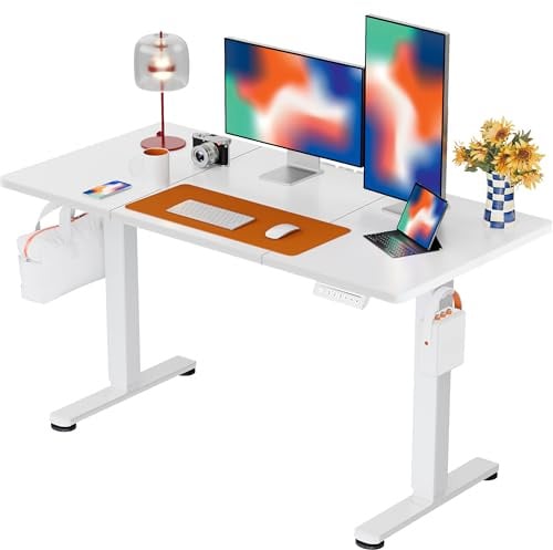 ErGear Elektrisch Höhenverstellbarer Schreibtisch 120 x 60 cm, Schreibtisch Höhenverstellbar mit 4-Gedächtnis-Smart-Pult für Home-Office mit Verbindungsplatte