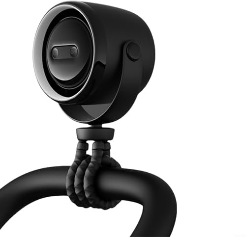 Snowchecking Rechargeable 20000MAh Stroller Fan, Silent Bladeless With 100 Speeds, Flexible Clip Tripod For Pram, Desk, Car, Camping, Bike And Other Outdoor Activities(Black)