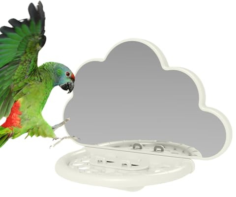 Wellensittich Barsch Spiegel - 6 Zoll Vogelspielzeug, Papageienständer, Papageienperch, Unzertrennliche Barsch, Nymphensittich-Futterspiegel | Spielzeug Vogelkäfig, Netz