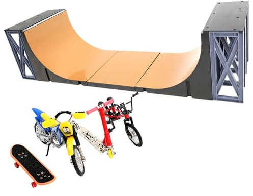 Fingerboard Skate Park - Mini-Skateboard-Spielzeuge mit mehreren Spielen, interaktives Finger-Skateboard-Set, verbessert Geschicklichkeit und Koordination | Lernspaß