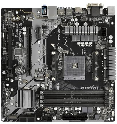 schede madri Fit For ASRock B450M PRO4 Ryzen 5 5600 5600G R7 5700x3D 5600X 5700X 5800XCPU 4xDDR4 128GB HDMI M.2 AM4 MATX