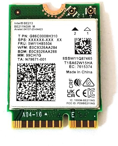 Intel WLAN Modul BE213.NGWG.NV, M.2.CNVio3-Schnittstelle, Bluetooth 6.0, Intel Wi‑Fi 7 (802.11be)
