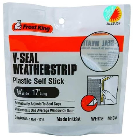 Weatherstrip, 17 ft, White