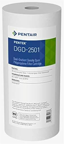 PENTAIR - Cartuccia filtrante - DGD-2501 Big Blue - Filtro acqua potabile - Riduce i sedimenti - 10 x 4-1/2, 25/1 micron