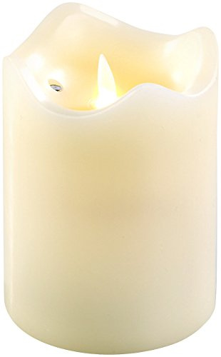 Britesta LED-Kerzen zum Ausblasen: LED-Echtwachskerze mit beweglicher Flamme, 12,5 cm hoch (Echtwachskerzen zum Auspusten, Elektrische Kerzen Auspusten, Teelichter)