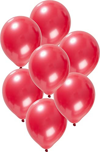 Folat 19135 Globos rojos Metálicos 30 cm-50 Piezas