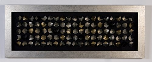Casablanca Deko Wandbild gross Bild XL - Wanddeko Objekt aus Holz Glas - Wandbilder Wohnzimmer Schlafzimmer - Farbe: Silber Schwarz - 160 x 60 cm silberfarbener Rahmen - 160 x 60 cm