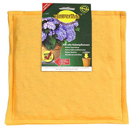 FlowerPad Original eckig 20 x 20 cm Profi Drainage für Pflanzkübel + Übertöpfe – Staunässe-Schutz – Made in Germany