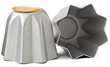 Decora 0062683 Backform für Mini-Pandoro aus eloxiertem Aluminium, Silber, 70 g, Ø 7,5 x 6,5 cm, 1 Stück